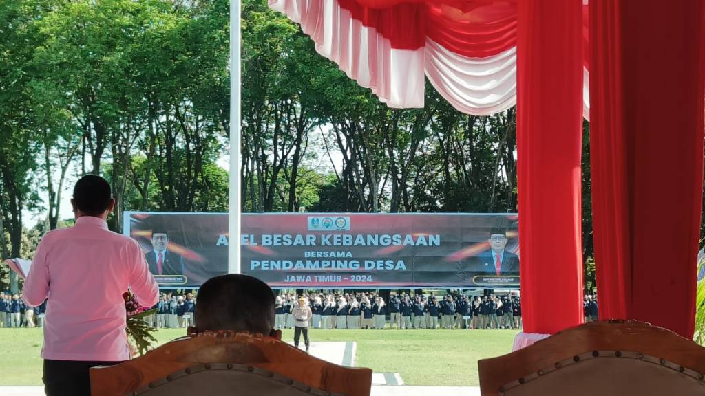 Tingkatkan Fungsi Pendamping Desa, Bakesbangpol Jatim Gelar Apel&nbsp;Kebangsaan